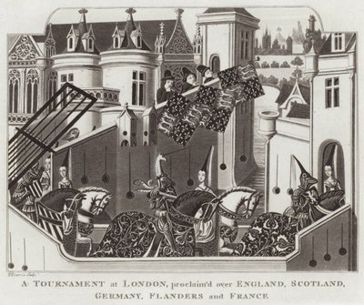 Un tournoi à Londres, proclamé en Angleterre, Écosse, Allemagne, Flandre et France - English School