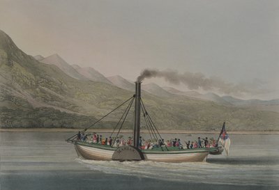 Un voyage sur le Loch Lomond, gravé par G. Hunt, vers 1830 (gravure en couleur) - English School
