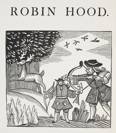 Un véritable conte de Robin des Bois, illustration de Chap-books du XVIIIe siècle par John Ashton, pub. 1882 - English School