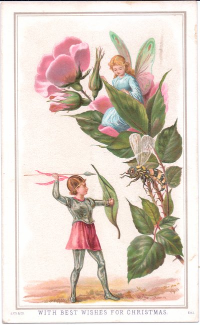 Carte de Noël victorienne d