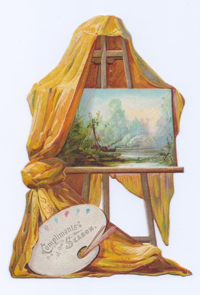 Carte en forme de découpe victorienne d