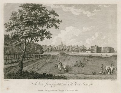 Une vue depuis Constitution Hill, 1735 - English School