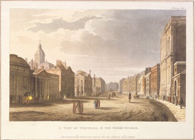 Vue de Whitehall et des Horse Guards, du Repository of Arts d
