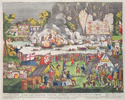 Vue de la Naumachie, Feux d