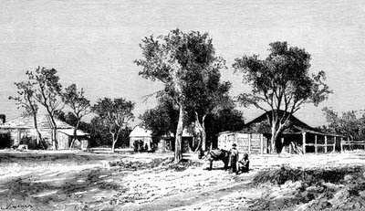 Un village sur les Darling Downs, Queensland, Australie, de 