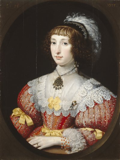 Jeune femme avec une coiffe à plumes - English School