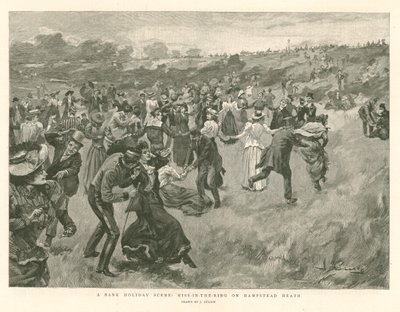 Scène de jour férié : Baiser-au-Roi sur Hampstead Heath - English School