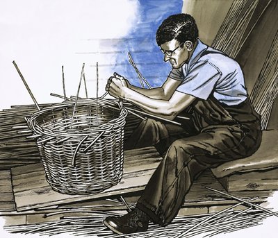 Un vannier au travail - English School