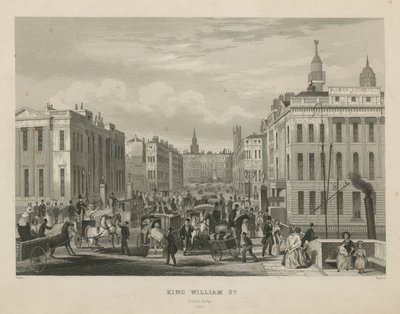 Scène de rue animée dans King William Street - English School