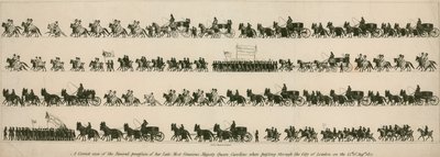 Vue correcte du cortège funèbre de feu Sa Très Gracieuse Majesté la reine Caroline lorsqu