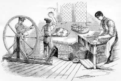 Une journée aux manufactures royales de porcelaine, Worcester, 1843 - English School