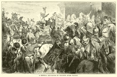 Un général revenant en triomphe après la victoire - English School