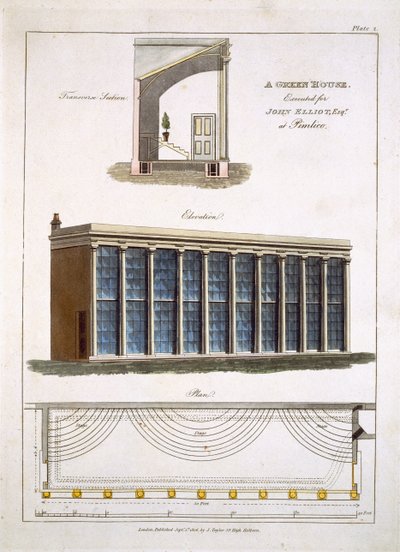 Une serre pour John Elliott à Pimlico, Londres, 1806 - English School