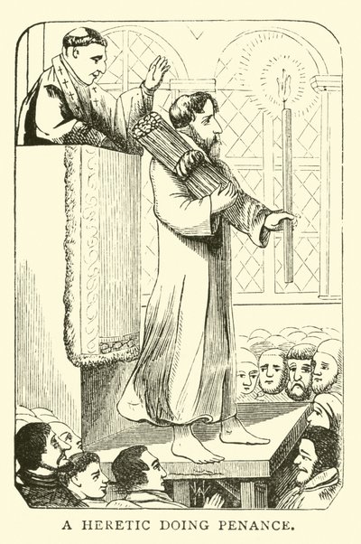 Un hérétique faisant pénitence - English School