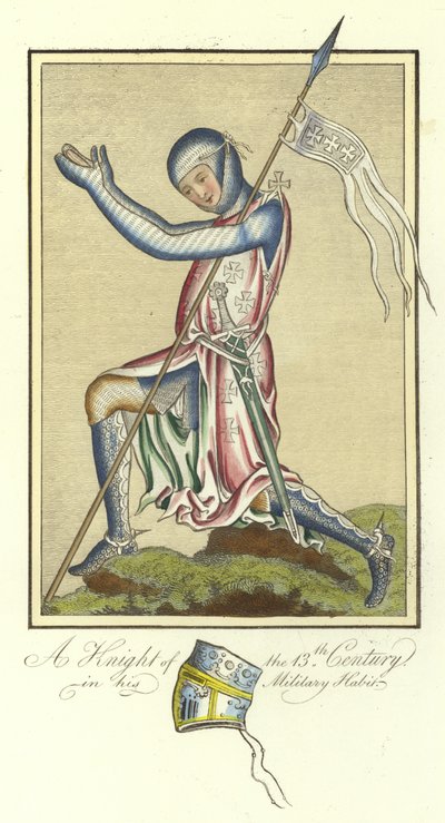 Un chevalier du 13ème siècle en habit militaire - English School
