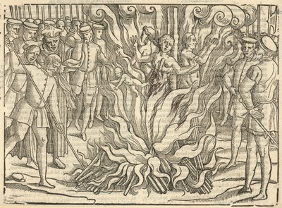 Spectacle lamentable de trois femmes (gravure) - English School