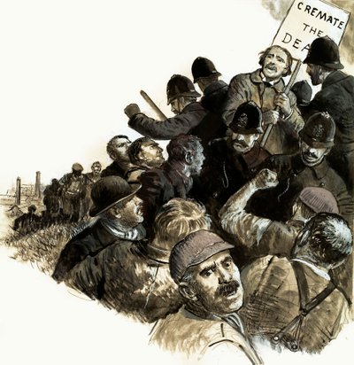 Une foule lyncheuse a couru vers la colline pour le Dr William Price - English School