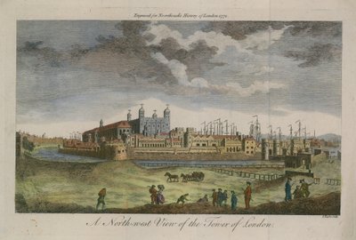 Vue nord-ouest de la Tour de Londres - English School