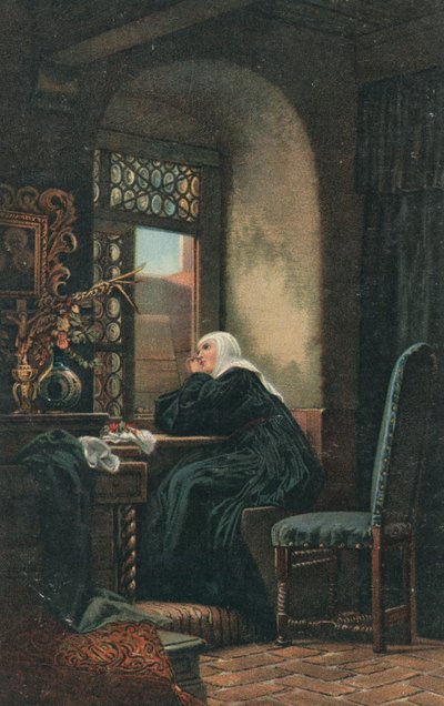 Une nonne en prière - English School