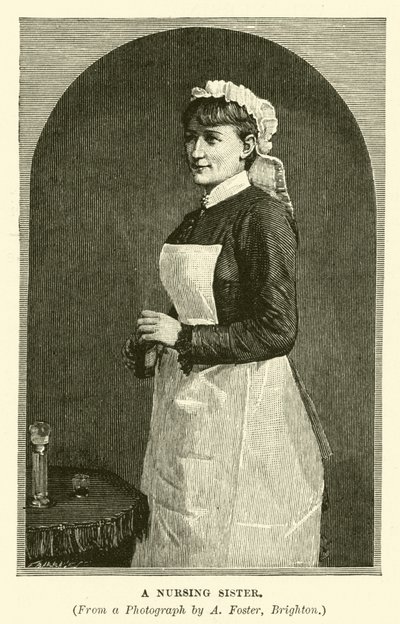 Une infirmière militaire (gravure) - English School