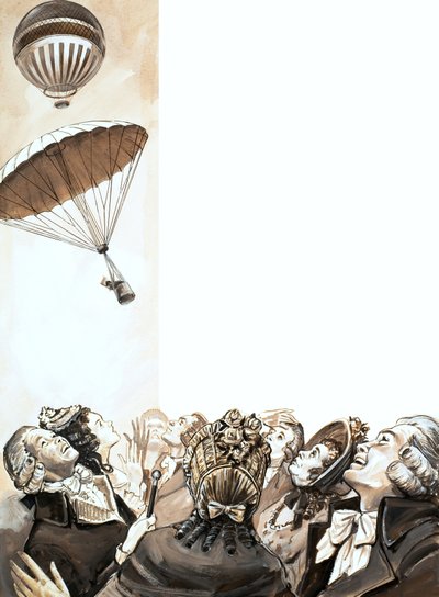 Un parachute se détache d