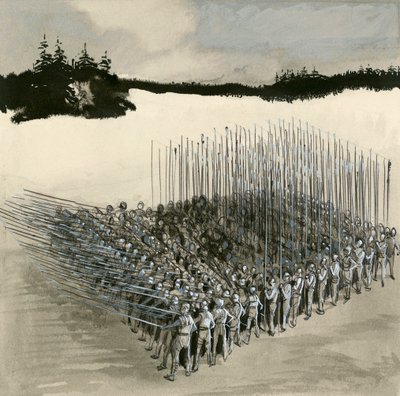 Une phalange de soldats grecs anciens - English School