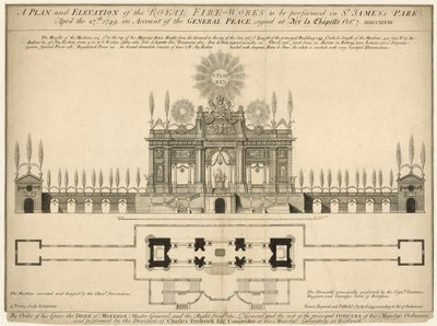 Plan et élévation des feux d