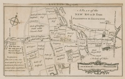 Plan de la nouvelle route de Paddington à Islington - English School
