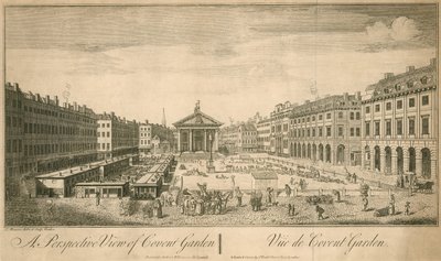 Vue en perspective de Covent Garden, Londres - English School