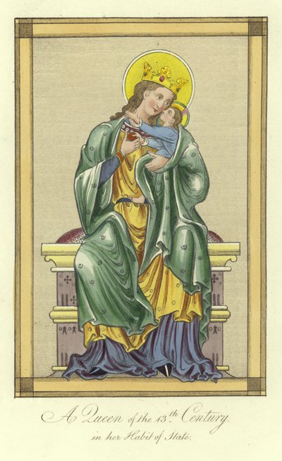 Une reine du 13ème siècle en habit d