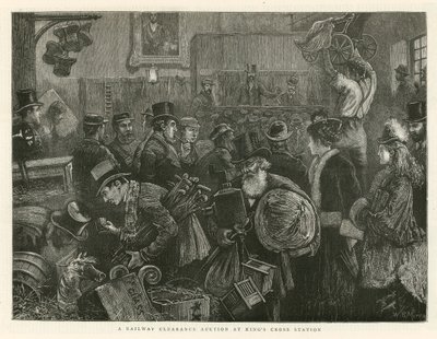 Une vente aux enchères de déblaiement ferroviaire à la gare de Kings Cross - English School