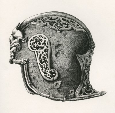 Un sallet, également connu sous le nom de salade ou schaller, casque de guerre, vers 1450 après J.-C., de L