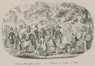 Une scène dans Kensington Gardens ou Modes et frayeurs de 1829 - English School