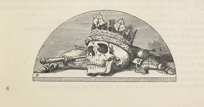 Crâne portant une couronne, de 
