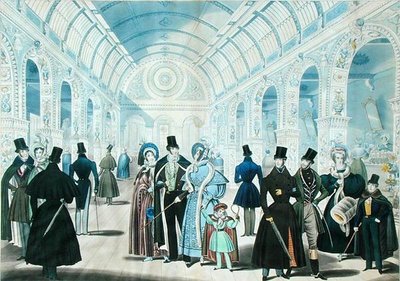 Vue dans le Panthéon, Oxford Street, Londres, représentant les modes d