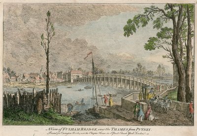 Vue du pont de Fulham, Londres, sur la Tamise depuis Putney - English School