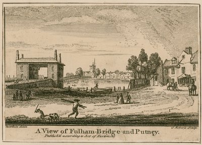 Vue du pont de Fulham et de Putney - English School
