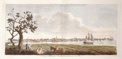Vue de Portsmouth, dans le New Hampshire, prise de la rive est, 1774-1779 - English School