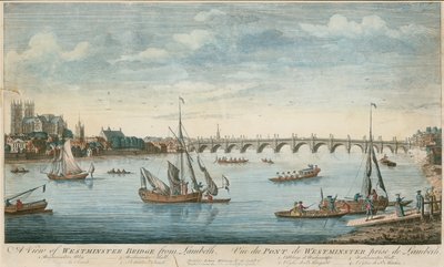 Vue du pont de Westminster depuis Lambeth - English School