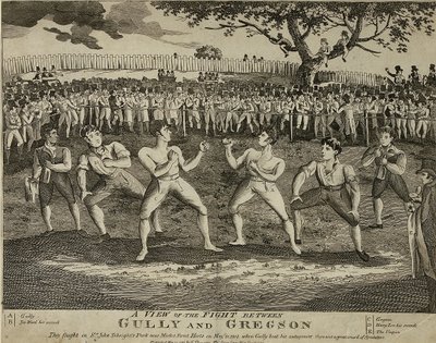 Vue du combat entre Gully et Gregson - English School