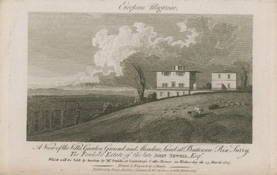 Vue de la propriété en pleine propriété du défunt John Sewell - English School