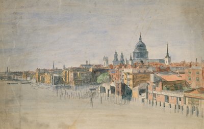 Vue de la rivière Thames, Londres - English School
