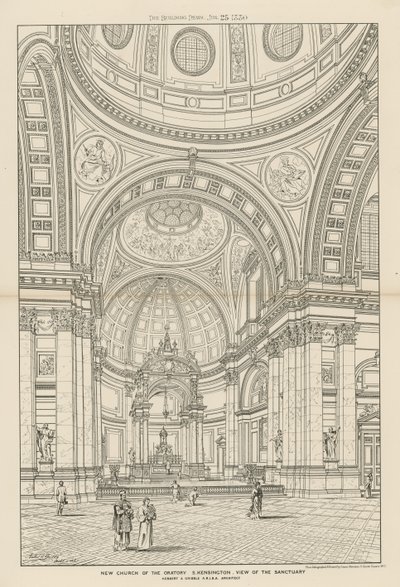 Vue du sanctuaire à la nouvelle église de l