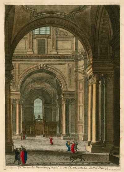 Vue de la chapelle du matin dans la cathédrale Saint-Paul, Londres - English School