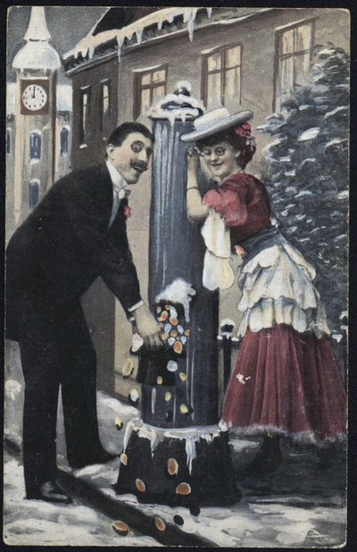 Un couple bien habillé riant - English School