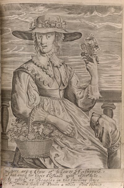 Une femme avec des fleurs, illustration de 