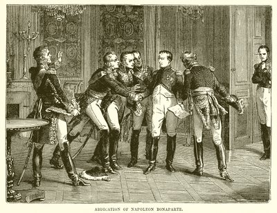 Abdication de Napoléon Bonaparte - English School