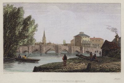 Abingdon, Oxfordshire (gravure en couleur) - English School
