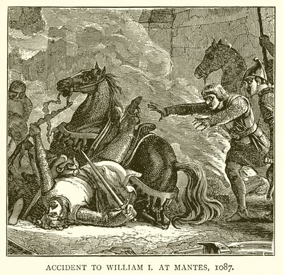 Accident de Guillaume Ier à Mantes, 1087 - English School