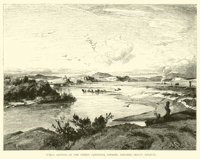 Acqua Acetosa dans la Campagne romaine, vue vers le Mont Soracte - English School